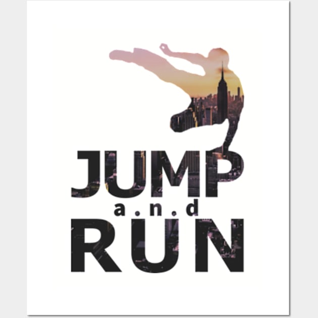 Jump and Run Cityscape Wall Art by UB design